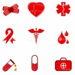 Red Medicine Related Icon Set
